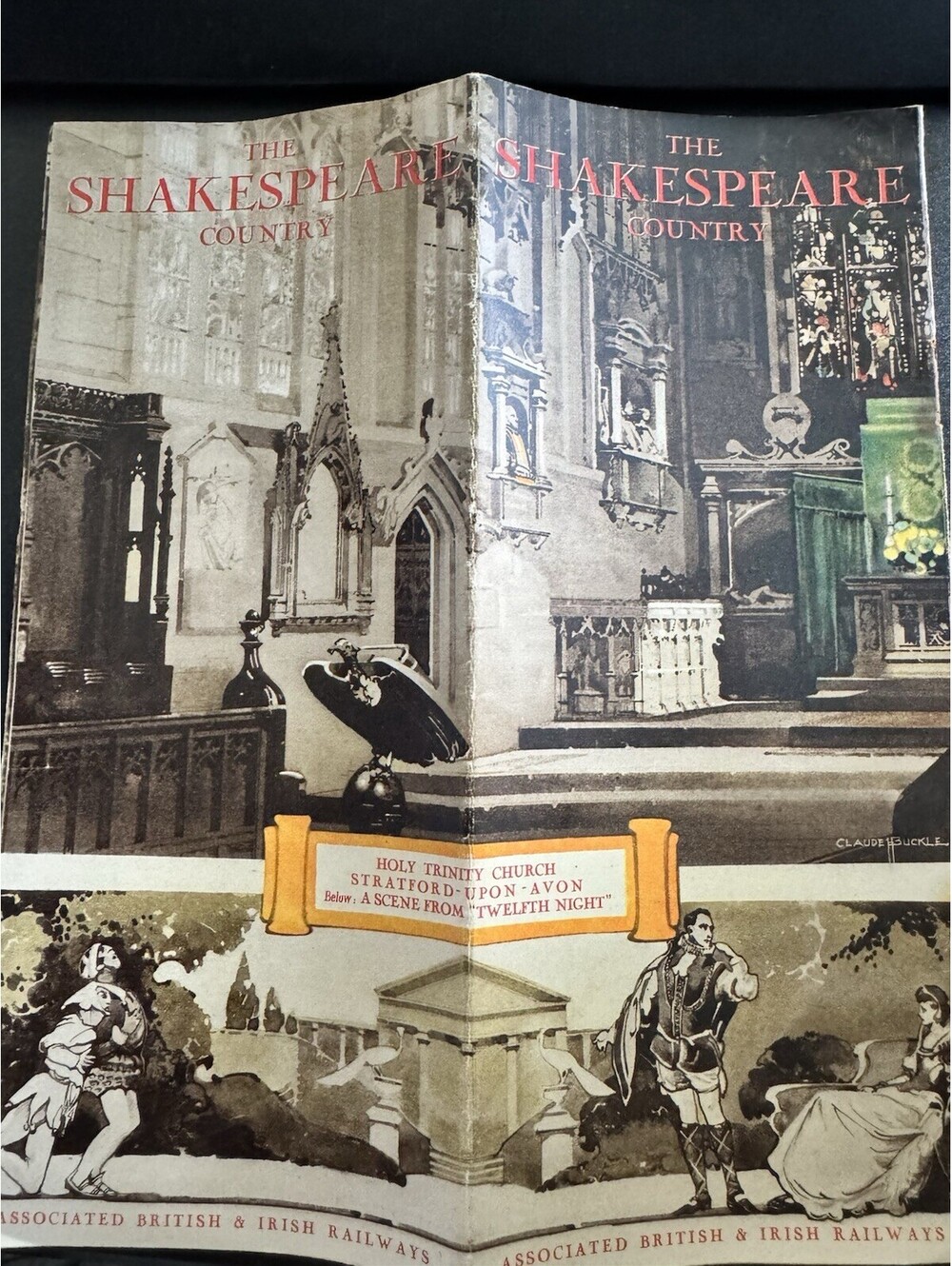 Vintage Associated British & Irish Railways Travel Brochure For Shakespeare Co